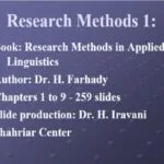 خرید و دانلود نسخه کامل کتاب Research Methods in Applied Linguistics 1 & 2 نویسنده حسین فرهادی نسخه انگلیسی و فارسی