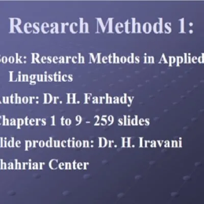 خرید و دانلود نسخه کامل کتاب Research Methods in Applied Linguistics 1 & 2 نویسنده حسین فرهادی نسخه انگلیسی و فارسی