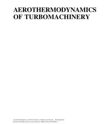خرید و دانلود نسخه کامل کتاب Aerothermodynamics of Turbomachinery: Analysis and Design