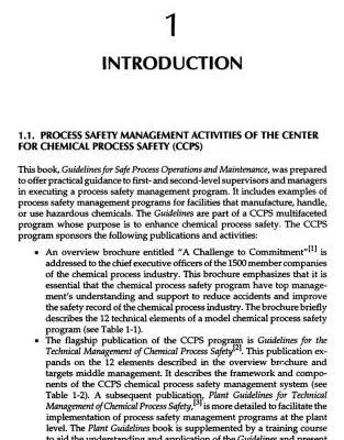 خرید و دانلود نسخه کامل کتاب Center for Chemical Process Safety (CCPS). Guidelines for Safe Process Operations and Maintenance