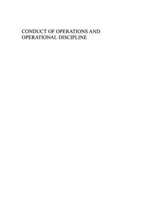 خرید و دانلود نسخه کامل کتاب Conduct of Operations and Operational Discipline: For Improving Process Safety in Industry