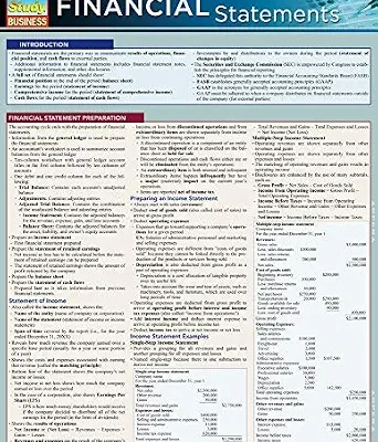 خرید و دانلود نسخه کامل کتاب Financial Statements: QuickStudy Laminated Reference Guide