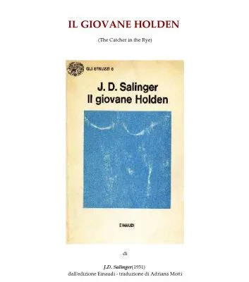 خرید و دانلود نسخه کامل کتاب Il Giovane Holden