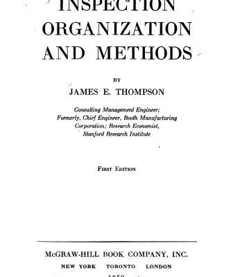 خرید و دانلود نسخه کامل کتاب Inspection Organization and Methods