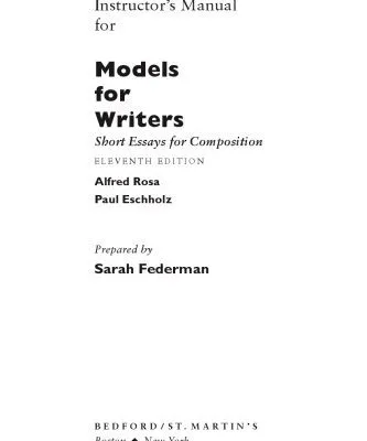 خرید و دانلود نسخه کامل کتاب Instructor’s Manual for Models for Writers: Short Essays for Composition, Eleventh Edition