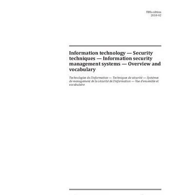 خرید و دانلود نسخه کامل کتاب [ISO/IEC 27000:2018] Information technology — Security techniques — Information security management systems — Overview and vocabulary