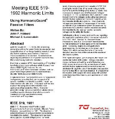 خرید و دانلود نسخه کامل کتاب Meeting Ieee 519-1992 Harmonic Limits