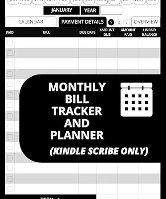 خرید و دانلود نسخه کامل کتاب Monthly Bill Tracker And Planner (Kindle Scribe Only): A Simple Money Management Organizer With Payment Checklists