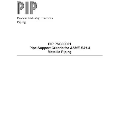خرید و دانلود نسخه کامل کتاب Pipe Support Criteria for ASME B31.3 Metallic Piping