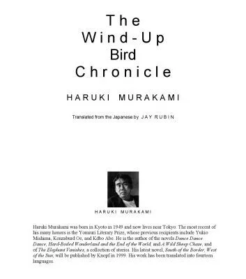 خرید و دانلود نسخه کامل کتاب The Wind-Up Bird Chronicle