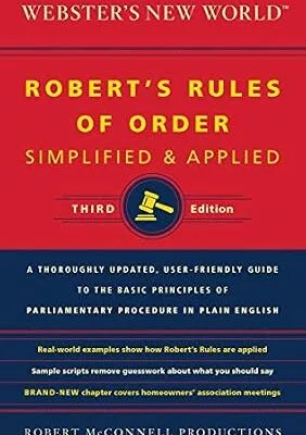 خرید و دانلود نسخه کامل کتاب Webster’s New World: Robert’s Rules of Order: Simplified & Applied