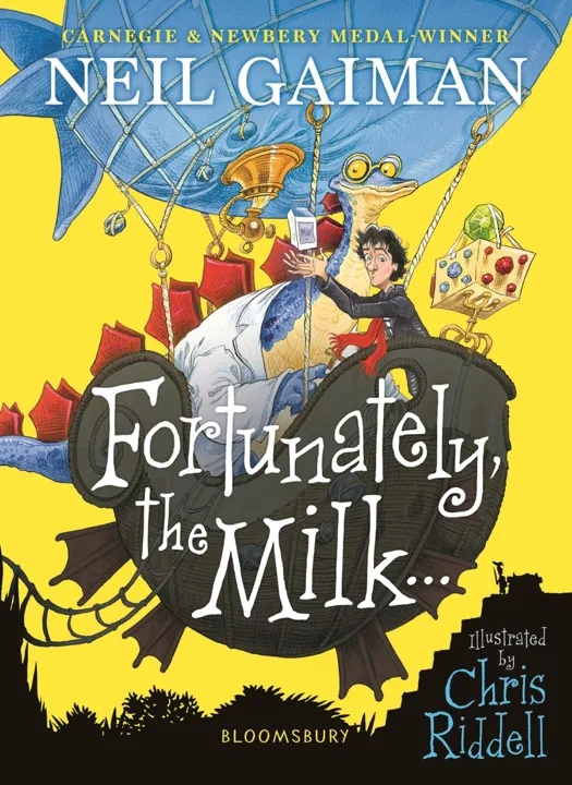 fortunately-the-milk-by-neil-gaiman_6a02ea73e5386 خرید و دانلود نسخه کامل کتاب صوتی انگلیسی خوشبختانه، شیر، اثر نیل گیمن Fortunately, the Milk by Neil Gaiman - تصویر 1