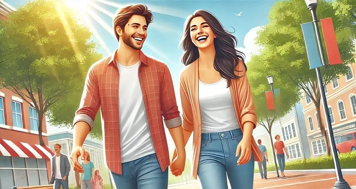 happy-couple-walking-together خرید و دانلود نسخه کامل سابلیمینال درمان زودانزالی - تصویر 1