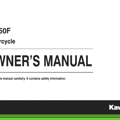 دانلود کتاب Kawasaki KX250F Owner's Manual 2017