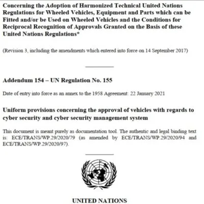 خرید و دانلود نسخه کامل کتاب مقررات UN Regulation No. 155 - Cyber security and cyber security management system