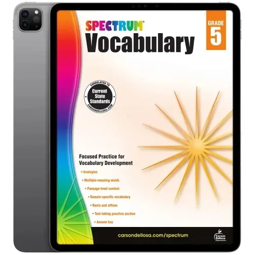 Vocabulary-5-500x500-1 خرید و دانلود نسخه کامل کتاب Spectrum 5th Grade Vocabulary Workbooks 2014 | رمان انگلیسی | داستان انگلیسی - تصویر 1