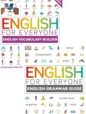 خرید و دانلود نسخه کامل مجموعه 2 عددی کتاب English for Everyone: English Vocabulary Builder و English for Everyone: English Grammar Guide: An ESL Beginner Reference Guide to English Grammar Rules بهمراه audio