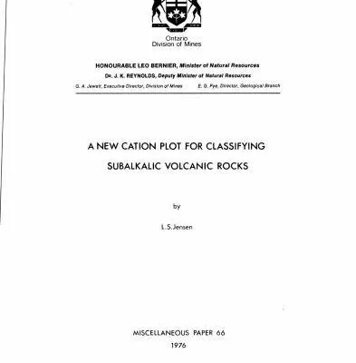 خرید و دانلود نسخه کامل کتاب A new cation plot for classifying subalkalic volcanic rocks