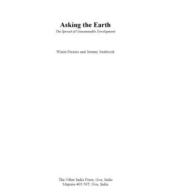 خرید و دانلود نسخه کامل کتاب Asking the Earth: The Spread of Unsustainable Development