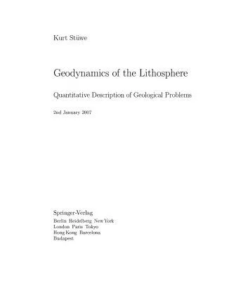 خرید و دانلود نسخه کامل کتاب Geodynamics of the Lithosphere: An Introduction