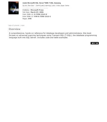 خرید و دانلود نسخه کامل کتاب Inside Microsoft SQL Server 2005: T-SQL Querying (Solid Quality Learning)