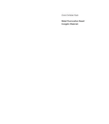 خرید و دانلود نسخه کامل کتاب Metal-Fluorocarbon Based Energetic Materials