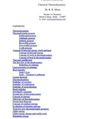 خرید و دانلود نسخه کامل کتاب Physical Chemistry. Chemical Thermodynamics
