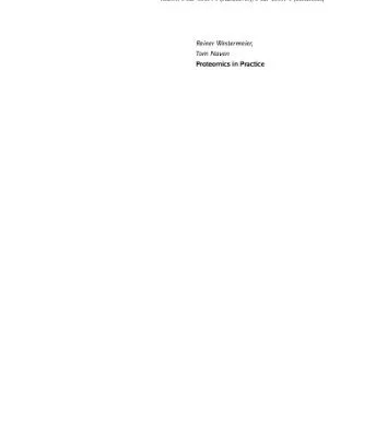 خرید و دانلود نسخه کامل کتاب Proteomics in Practice: A Laboratory Manual of Proteome Analysis