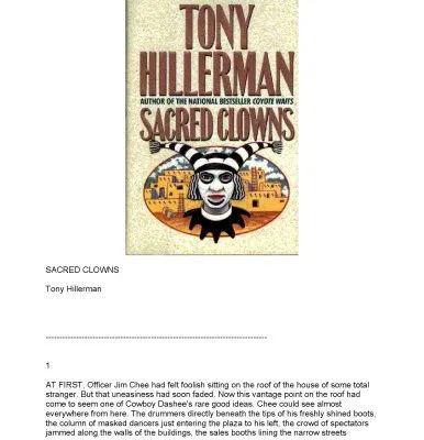 خرید و دانلود نسخه کامل کتاب Sacred Clowns (Joe Leaphorn Jim Chee Novels)