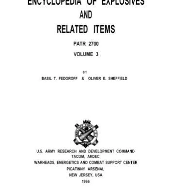 خرید و دانلود نسخه کامل کتاب The Encyclopedia of Explosives and Related Items exri