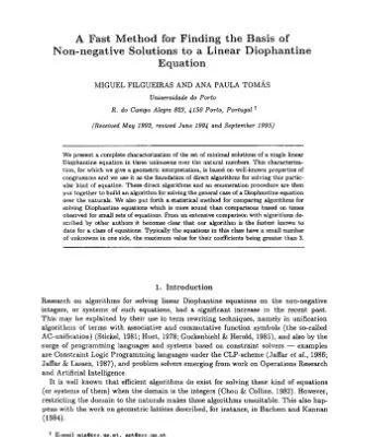 خرید و دانلود نسخه کامل کتاب A fast method for finding the basis of non-negative solutions to a linear diophantine equation