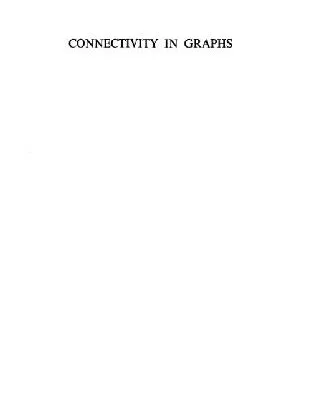 خرید و دانلود نسخه کامل کتاب Connectivity in Graphs