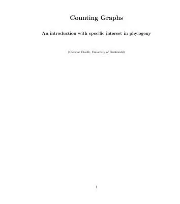 خرید و دانلود نسخه کامل کتاب Counting Graphs: An introduction with specific interest in phylogeny