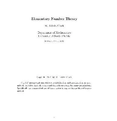 خرید و دانلود نسخه کامل کتاب Elementary number theory