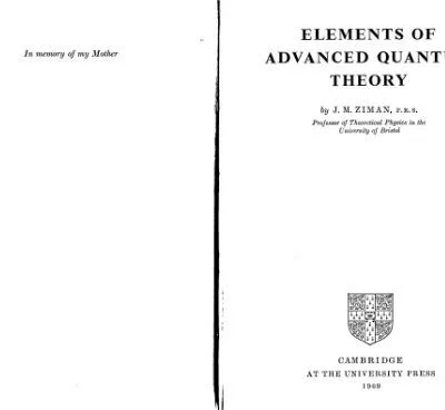 خرید و دانلود نسخه کامل کتاب Elements of advanced quantum theory