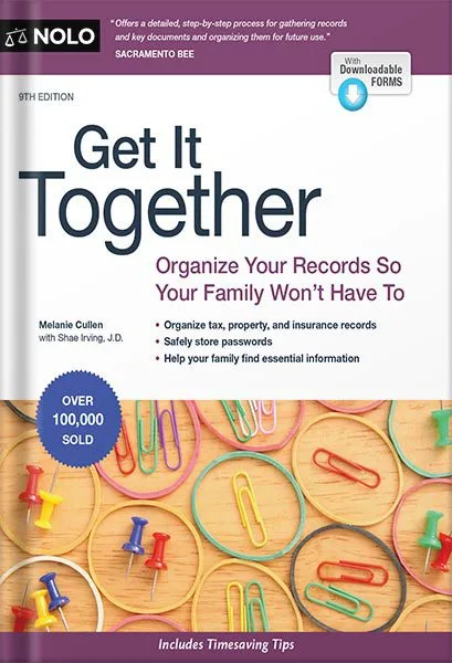 خرید و دانلود نسخه کامل کتاب Get It Together: Organize Your Records So Your Family Won’t Have To 9th Edition by Melanie Cullen