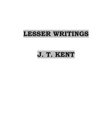 خرید و دانلود نسخه کامل کتاب Lesser Writings