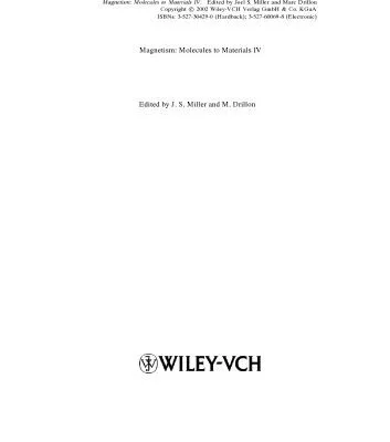 خرید و دانلود نسخه کامل کتاب Magnetism Molecules to Materials