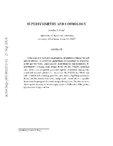 خرید و دانلود نسخه کامل کتاب Supersymmetry and cosmology_68bc95534e495.jpeg خرید و دانلود نسخه کامل کتاب Supersymmetry and cosmology