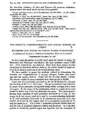 خرید و دانلود نسخه کامل کتاب The Density, Compressibility and Atomic Weight of Argon