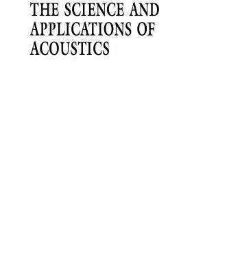 خرید و دانلود نسخه کامل کتاب The Science and Applications of Acoustics