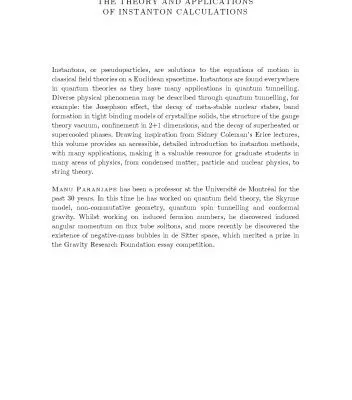 خرید و دانلود نسخه کامل کتاب The Theory and Applications of Instanton Calculations
