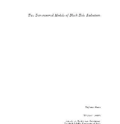 خرید و دانلود نسخه کامل کتاب Two-dimensional models of black hole radiation (diplomarbeit)